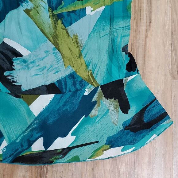 🔹️Allison Taylor Teal Embroidered Lace Button Front 3/4 Sleeve Top Size 3X - Picture 6 of 8